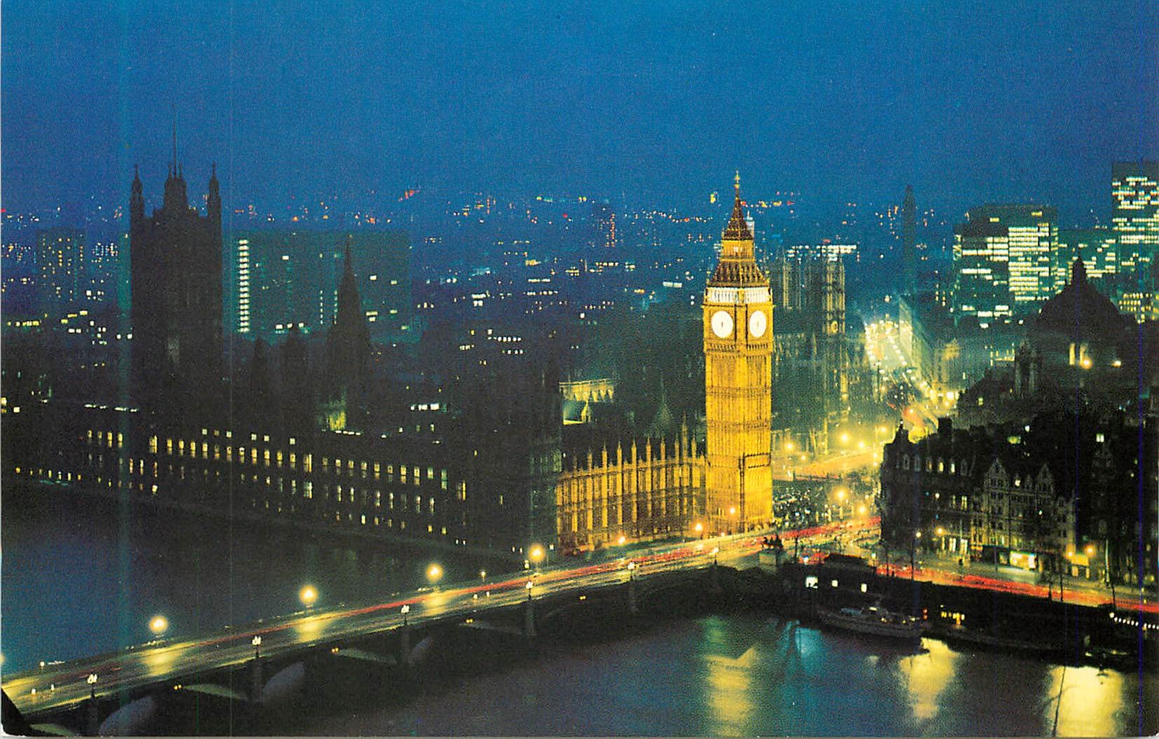 CPM London Big Ben and Westminster Bridge at Night