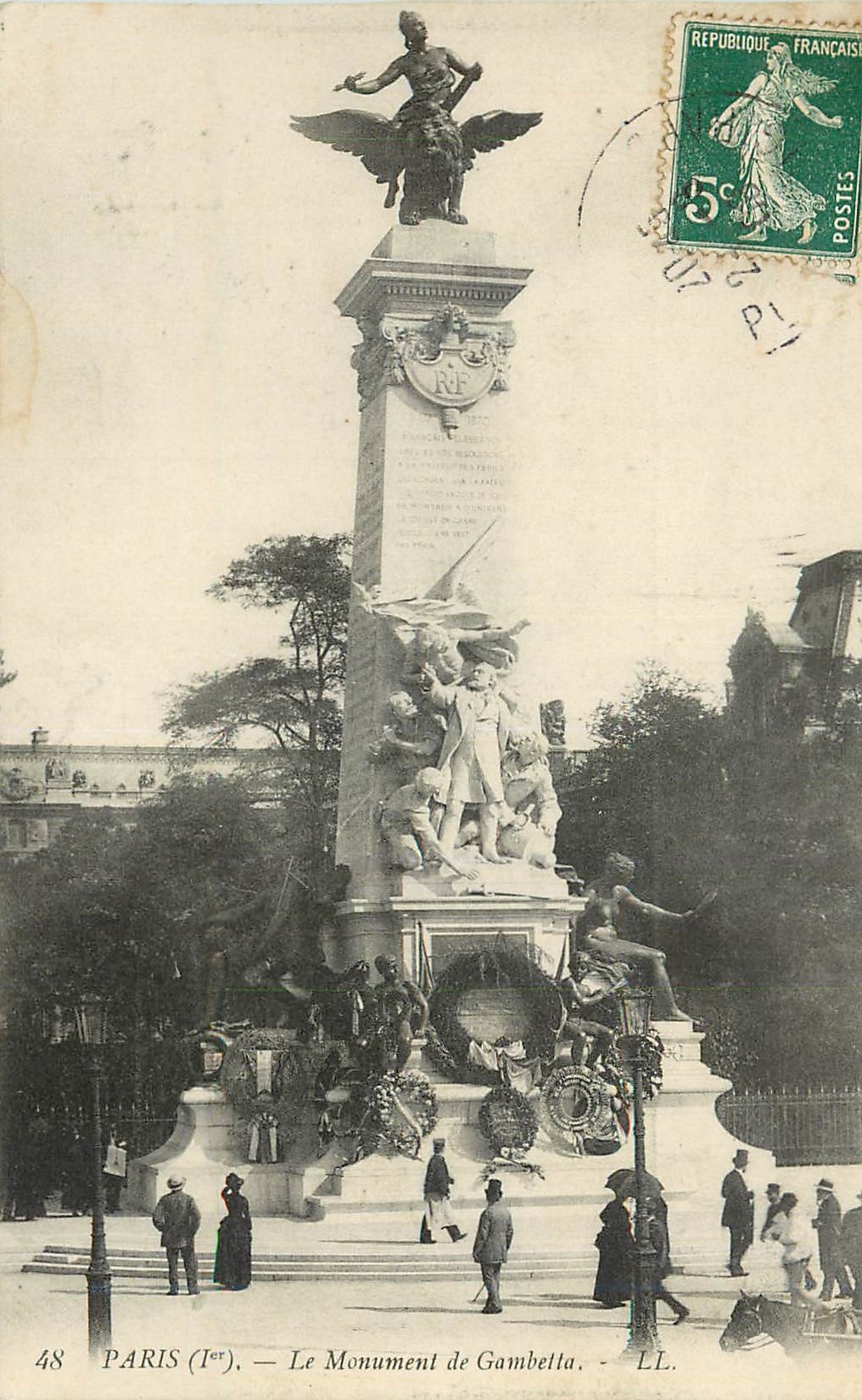 CPA Paris (Ier) Le Monument de Gambella