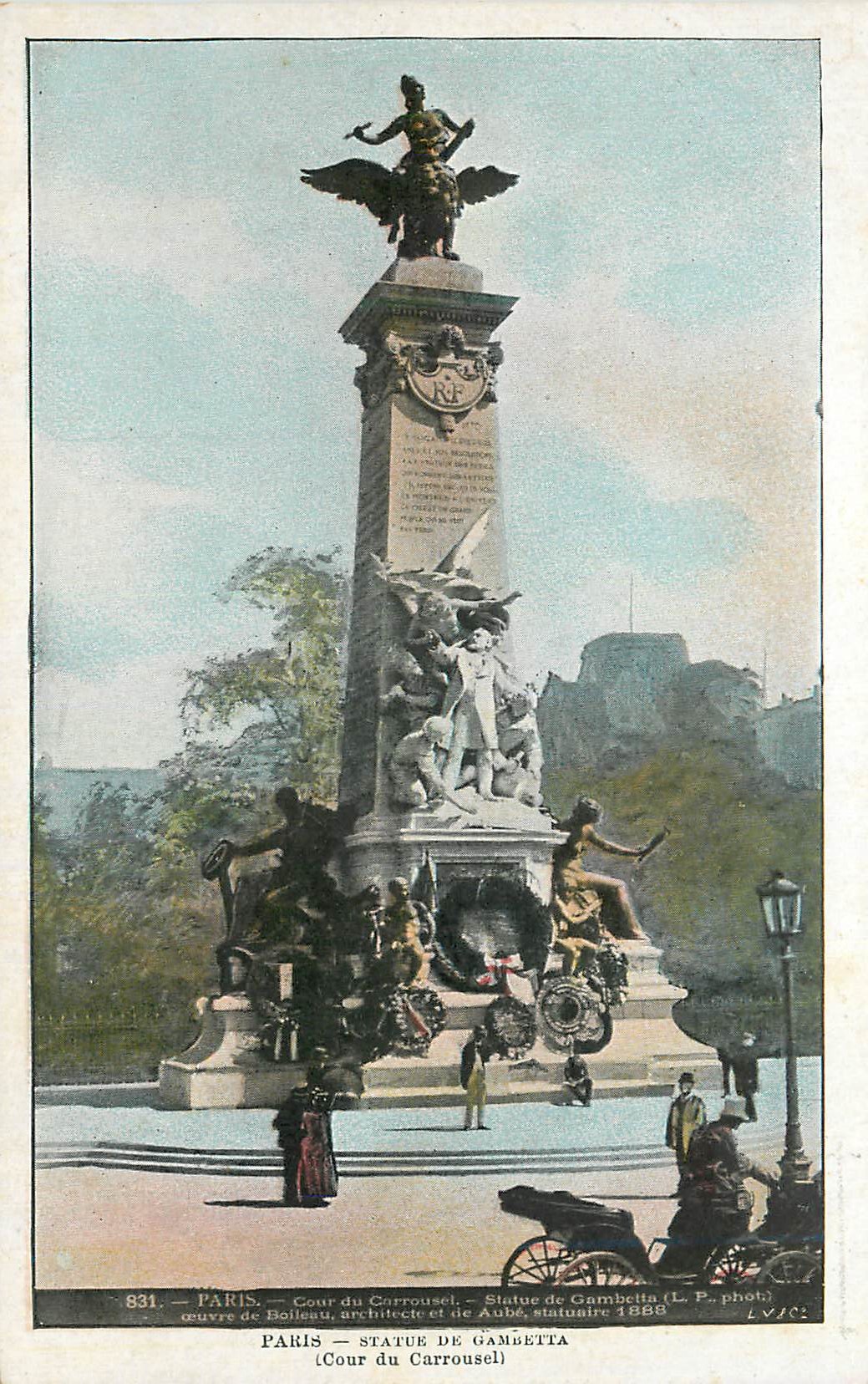 CPA Paris Statue de Gambella