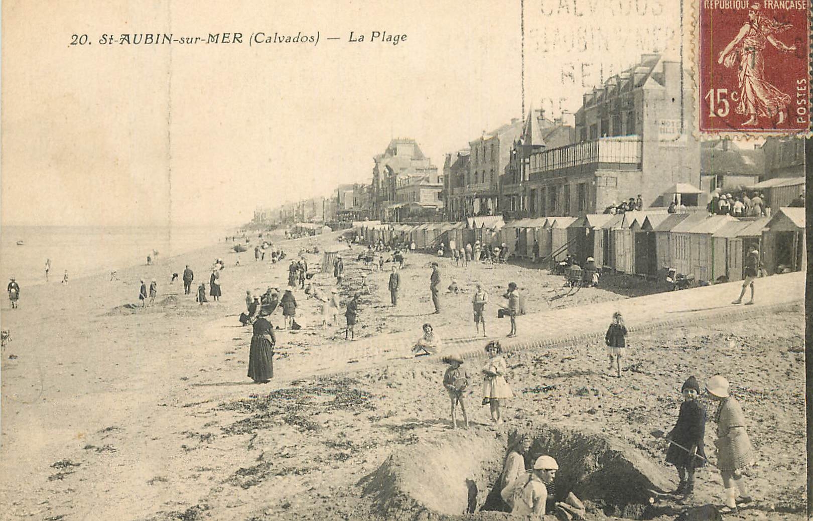 CPA St-Aubin-sur-Mer (Calvados) La Plage