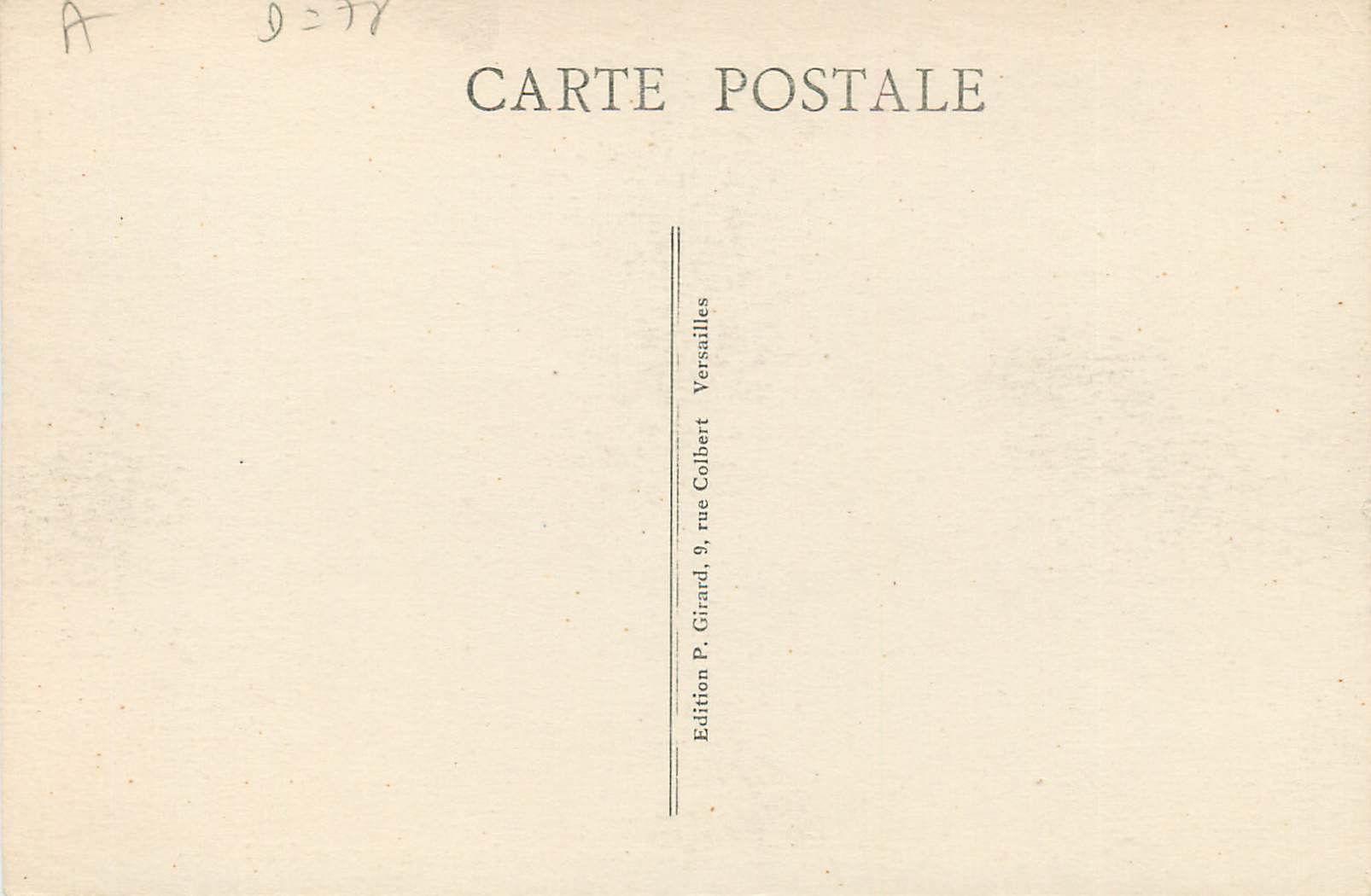 CPA Chateau de Versailles Salle du Congres — Verso