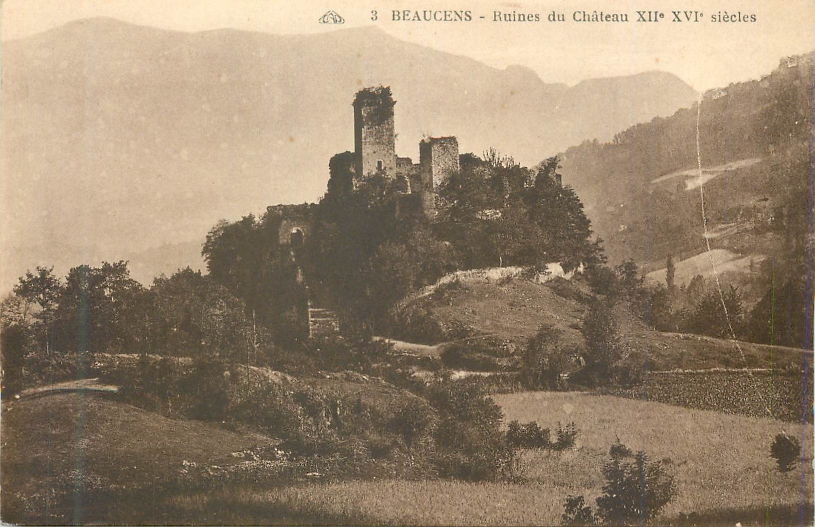 CPA Beaucens Ruines du Chateau XIIe XVI siecles