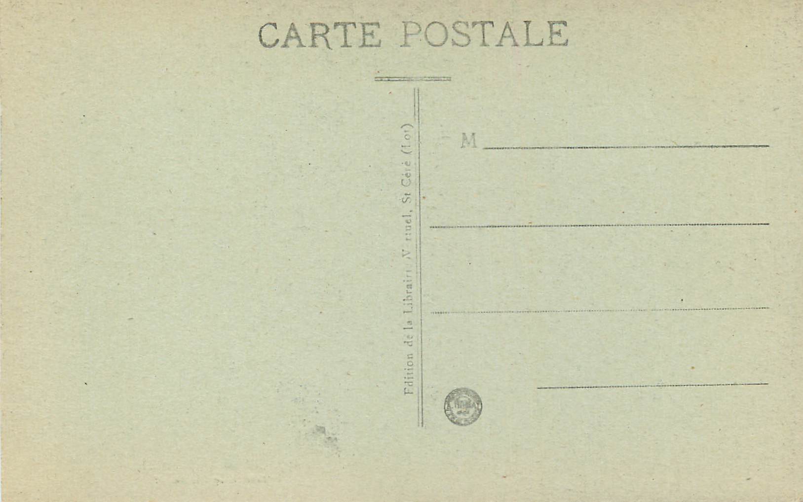 CPA Chateau de Montal Sommet de l'Escalier — Verso