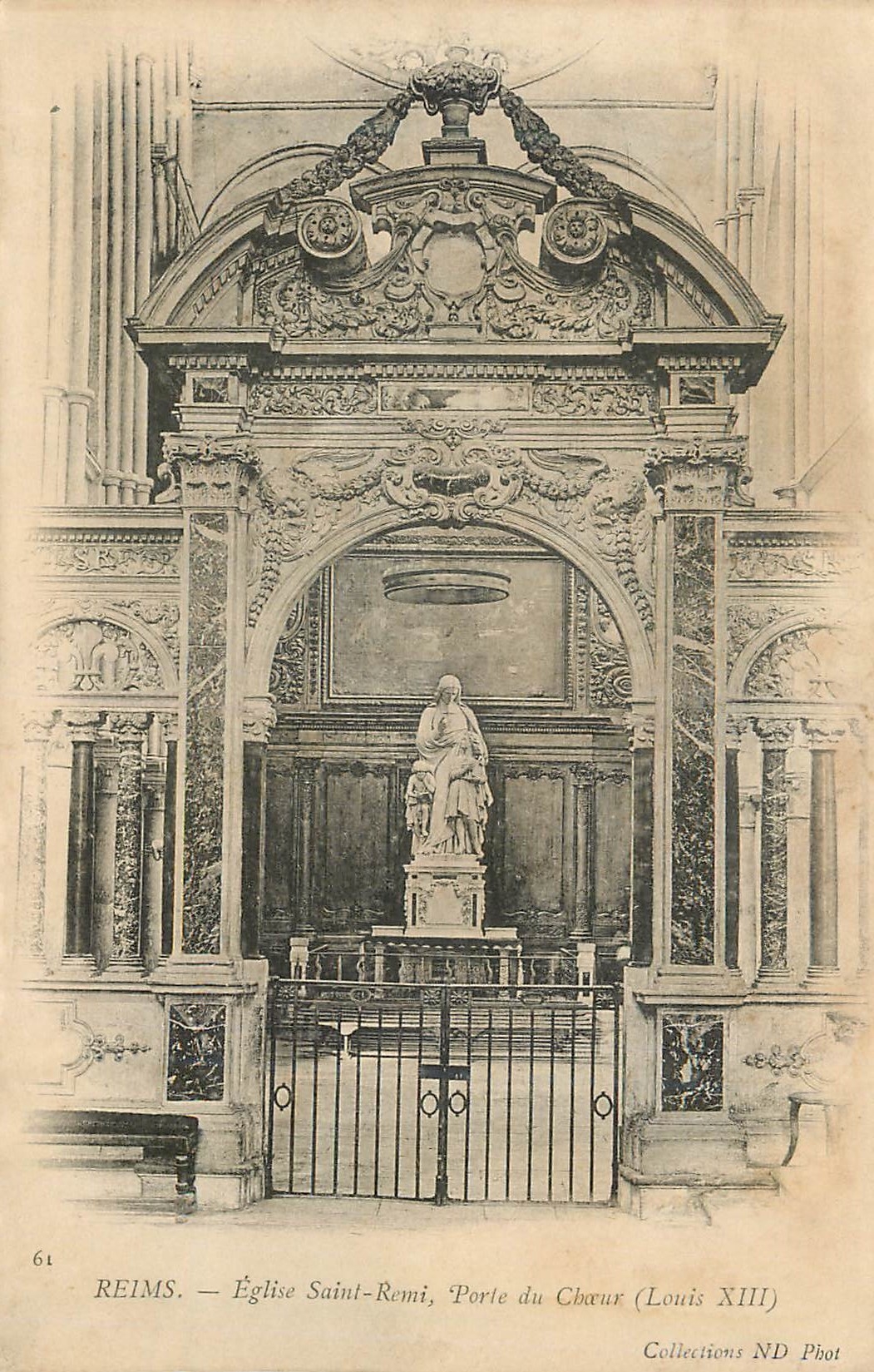 CPA Reims Eglise Saint-Remi Porte du Choeur (Louis XIII)