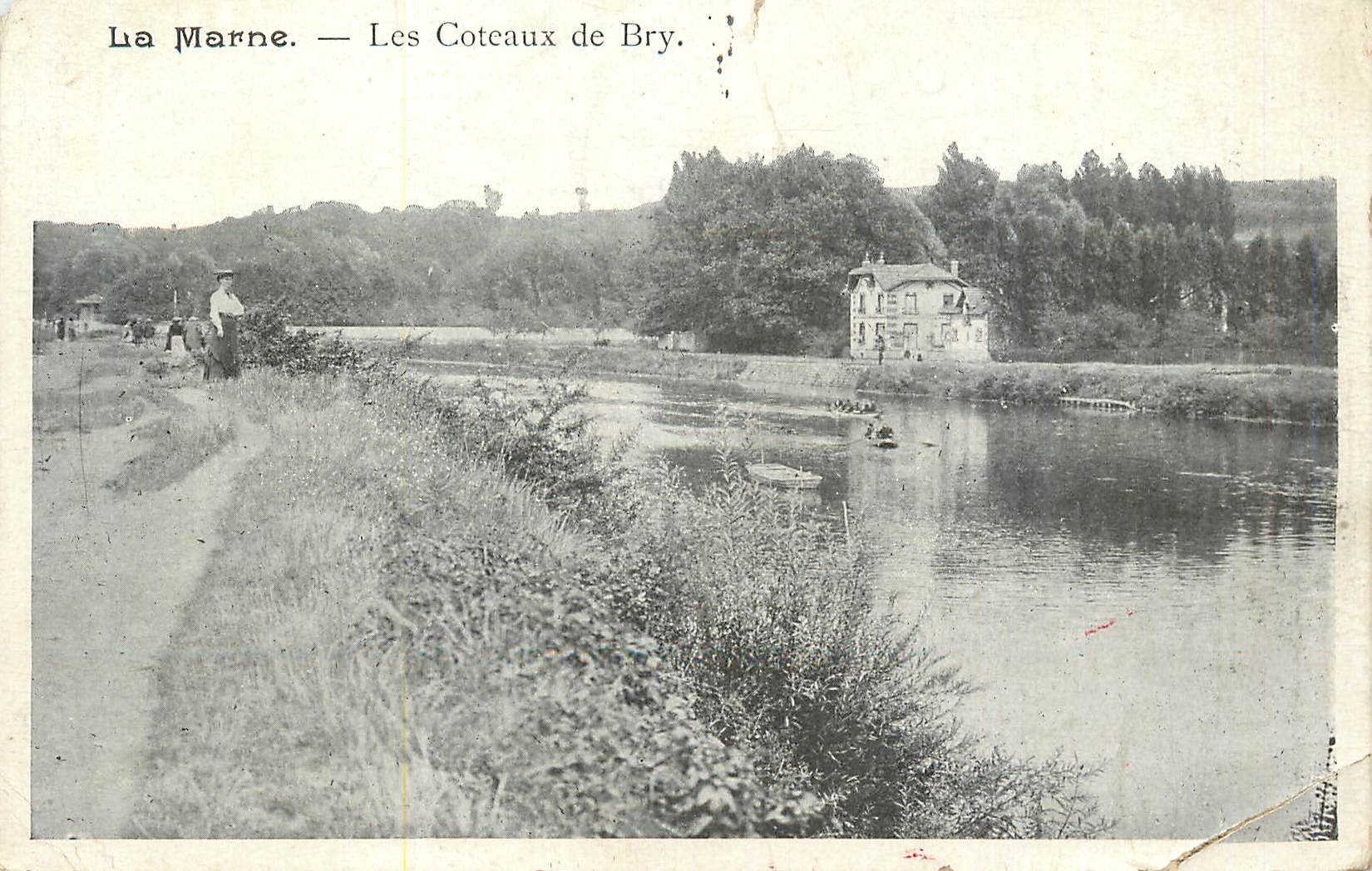 Cartolina d'epoca La Marne I coltelli di Bry