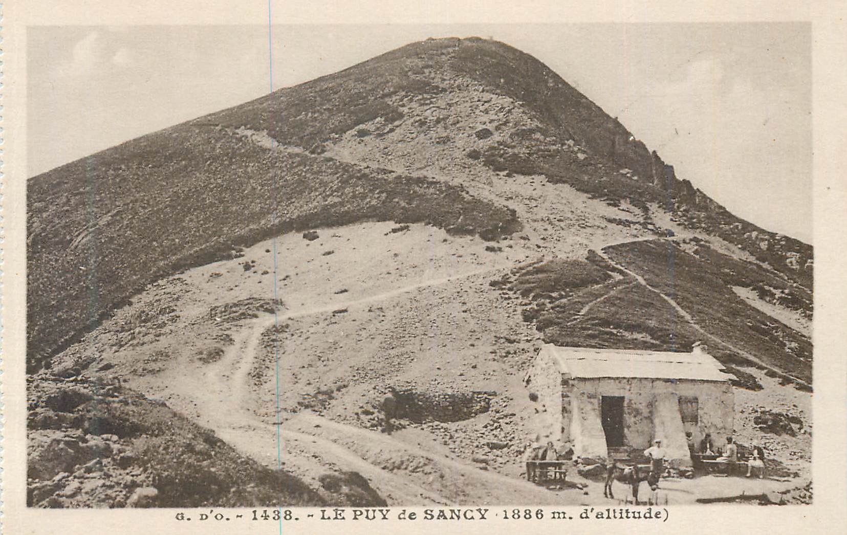 CPA Le Puy de Sancy Ane Donkey