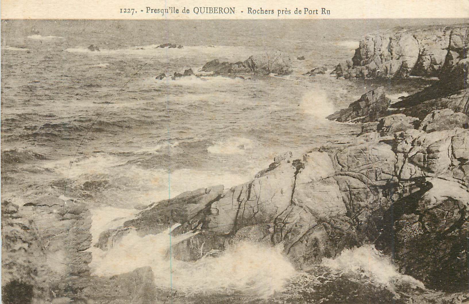 CPA Presqu'ile de Quiberon Rochers pres de Port Ra