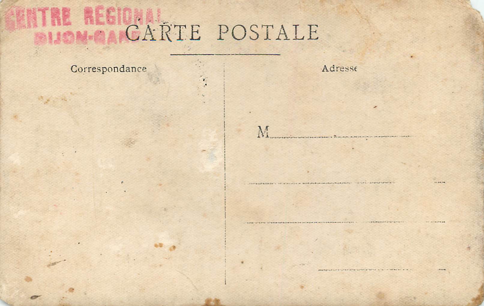 CARTE PHOTO Femmes Dijon Gare — Rückseite