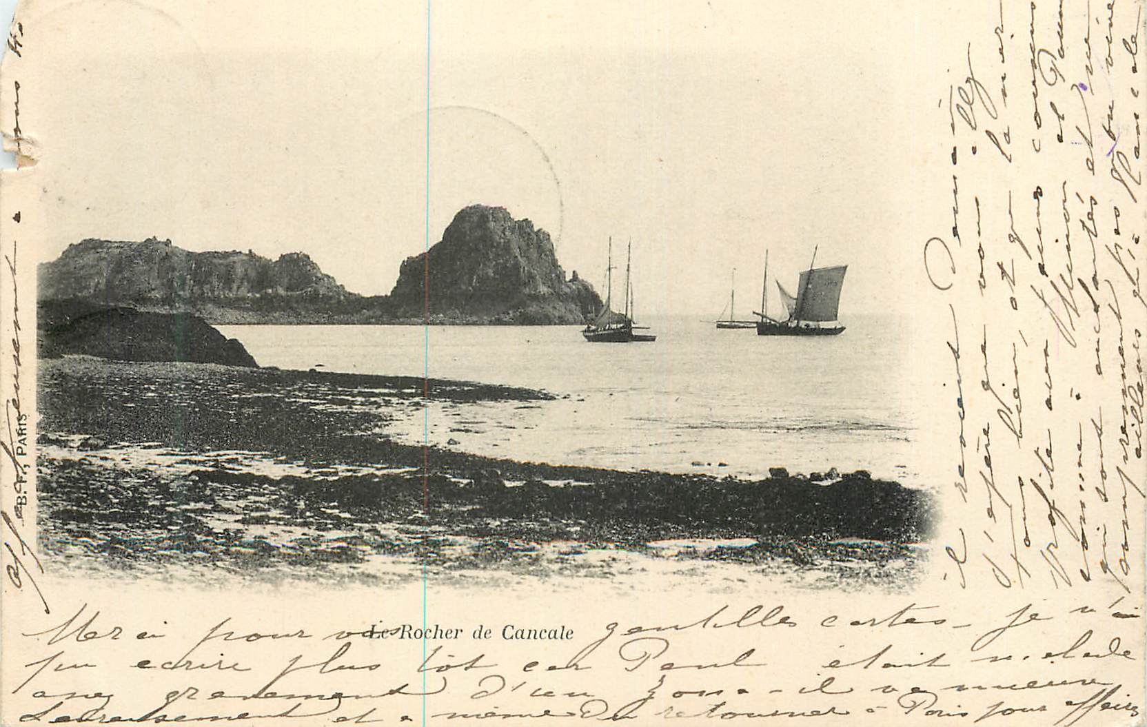 CPA Pornichet Loire Le rocher de Cancale (carte 1900)