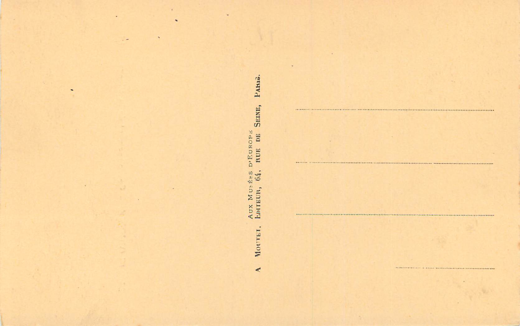 CPA Florence Couronnement de la Vierge — Verso