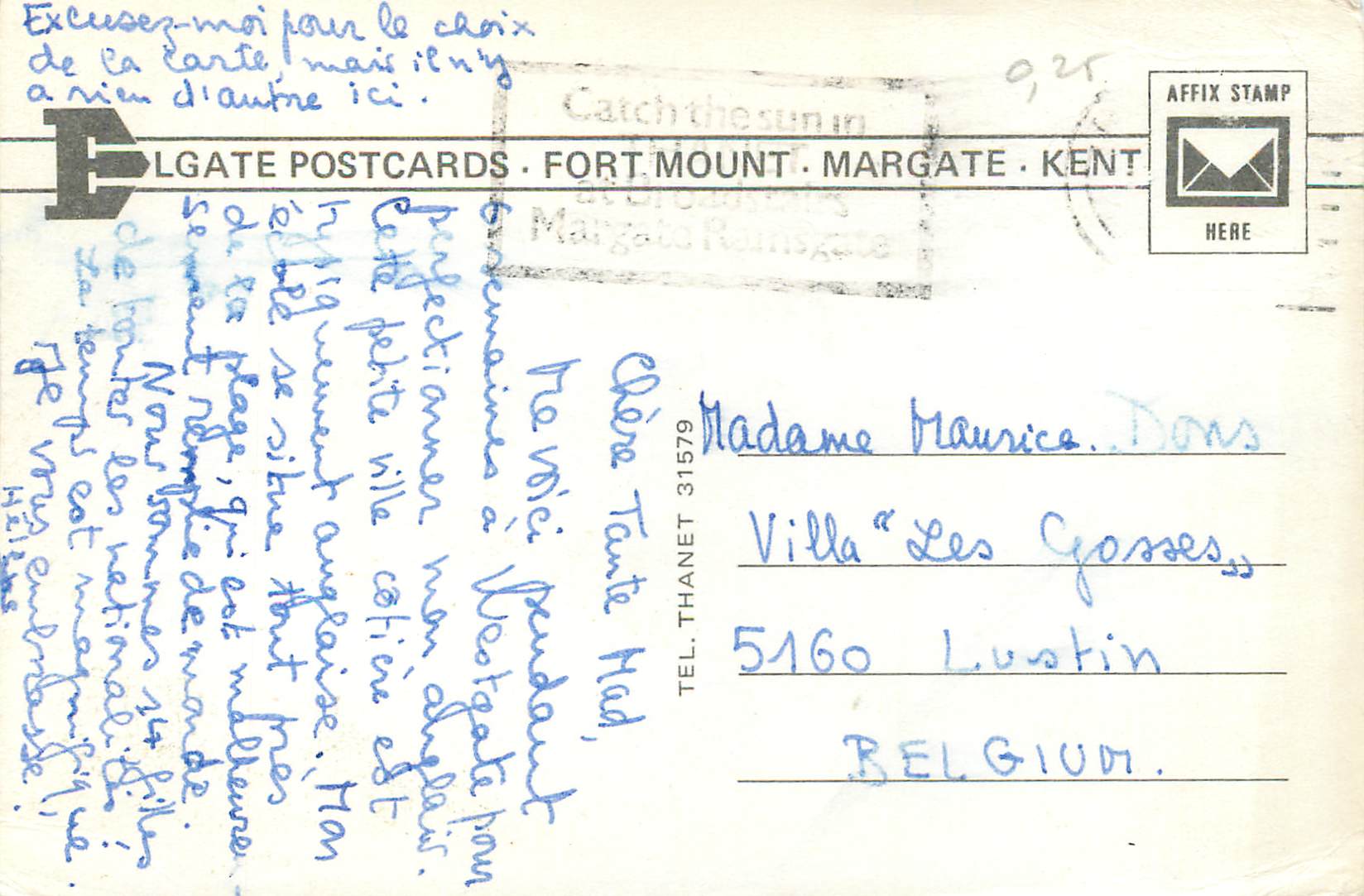 CPM Westgate Sea Road and St Mildred's Bay — Rückseite