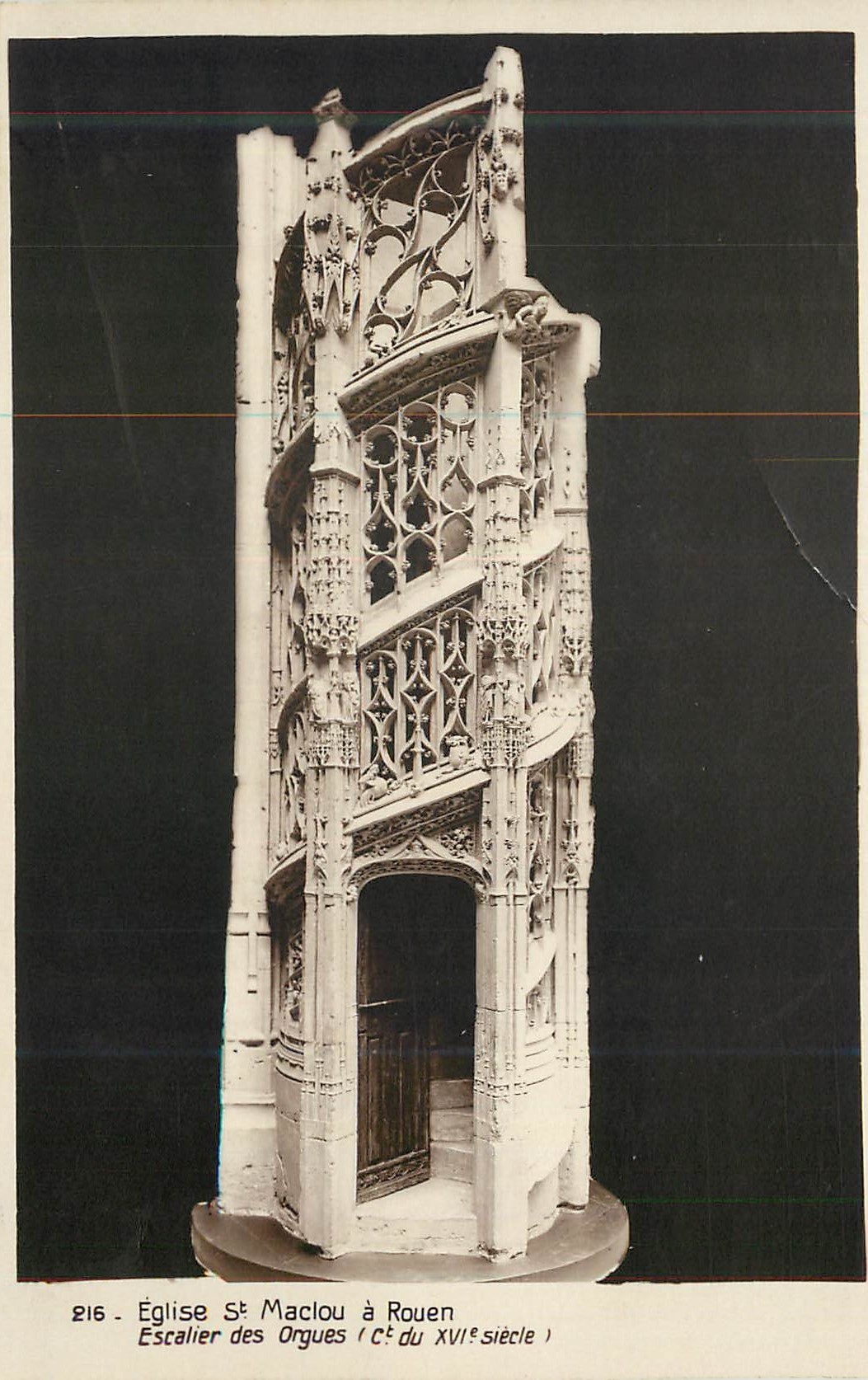CPM Eglise St Maclou a Rouen Escalier des Orgues