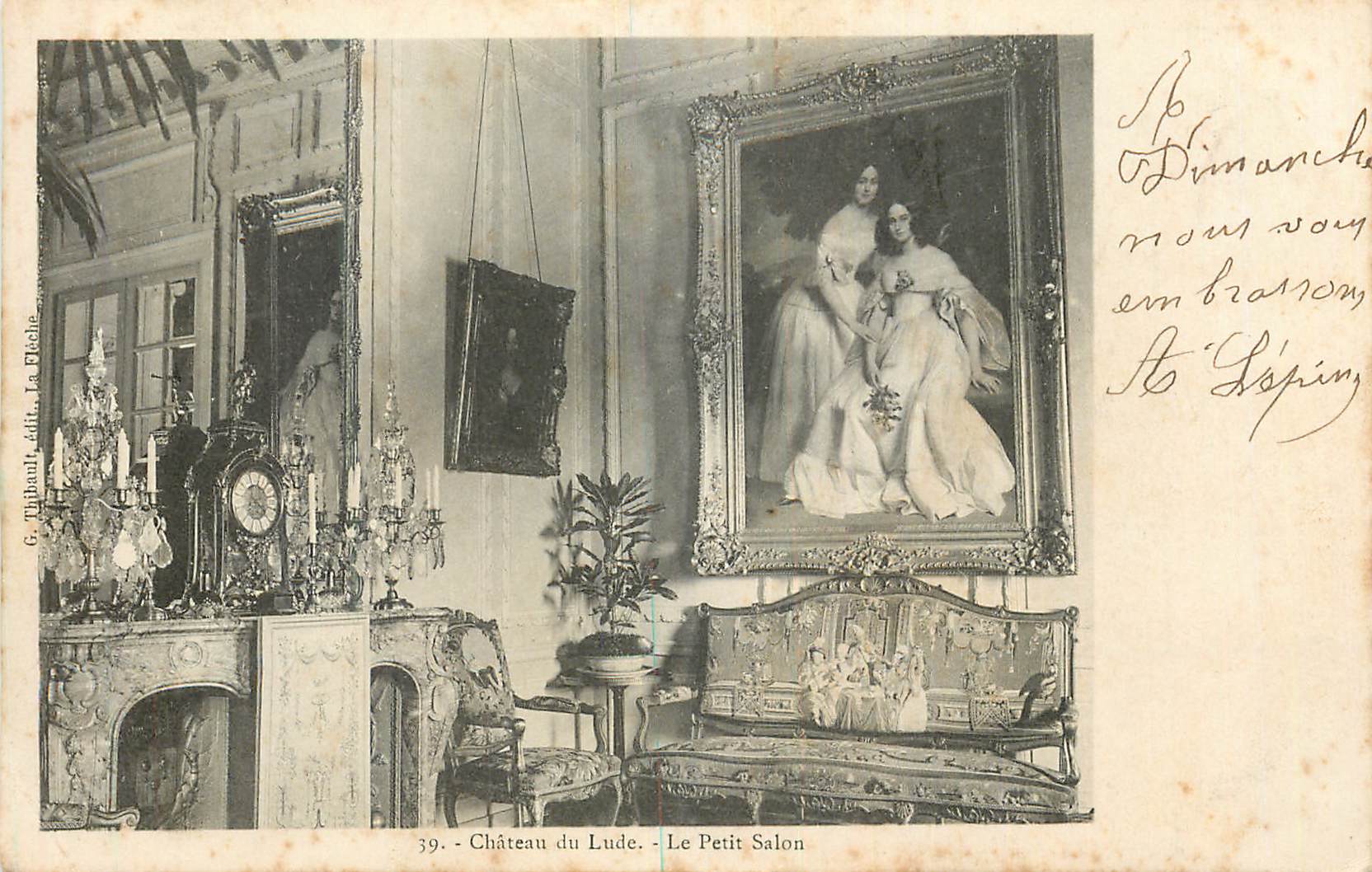 CPA Chateau du Lude Le Petit Salon