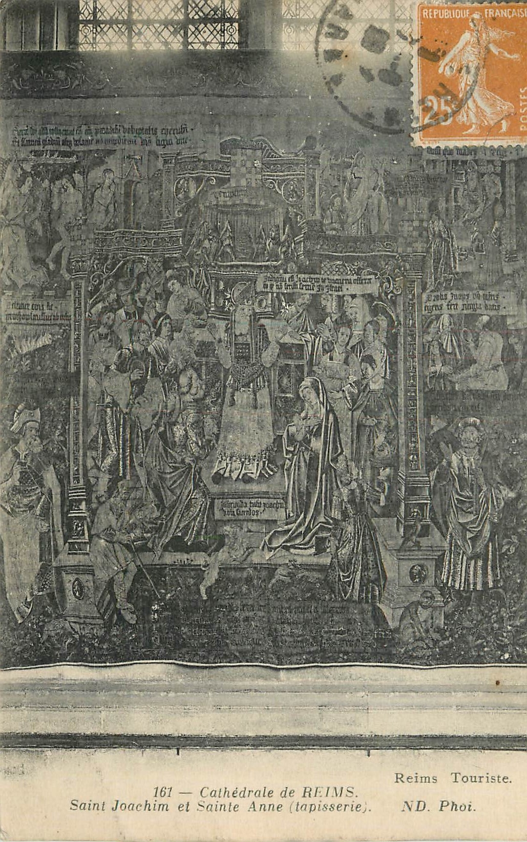 CPA Reims Cathedrale de Reims Saint Joachim et Sainte Anne (tapisserie)