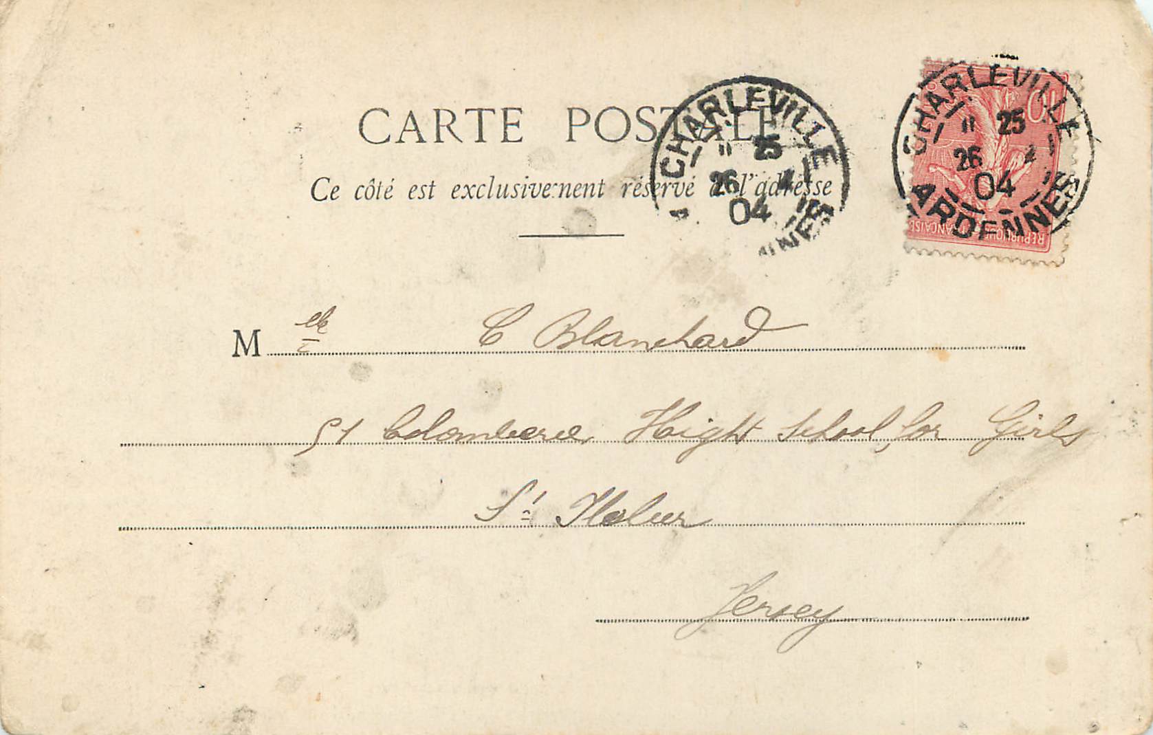 CPA Femme  — Verso