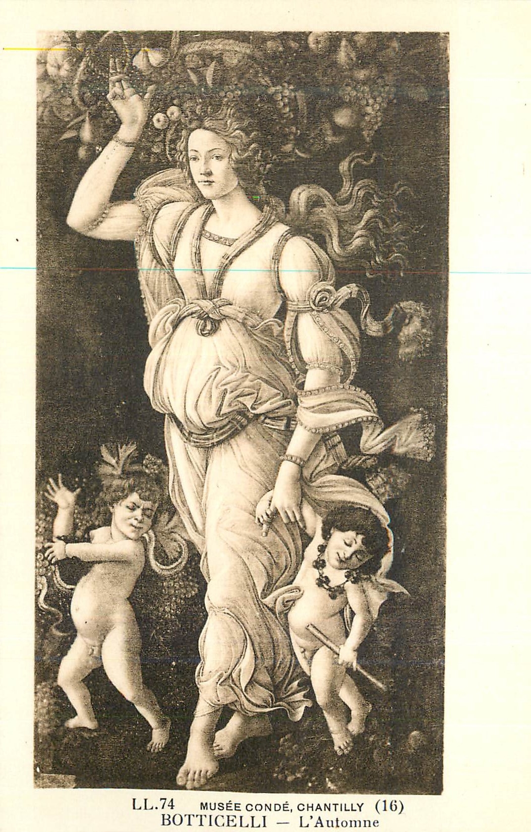 CPA Musee Conde Chantilly Botticelli L'Automne