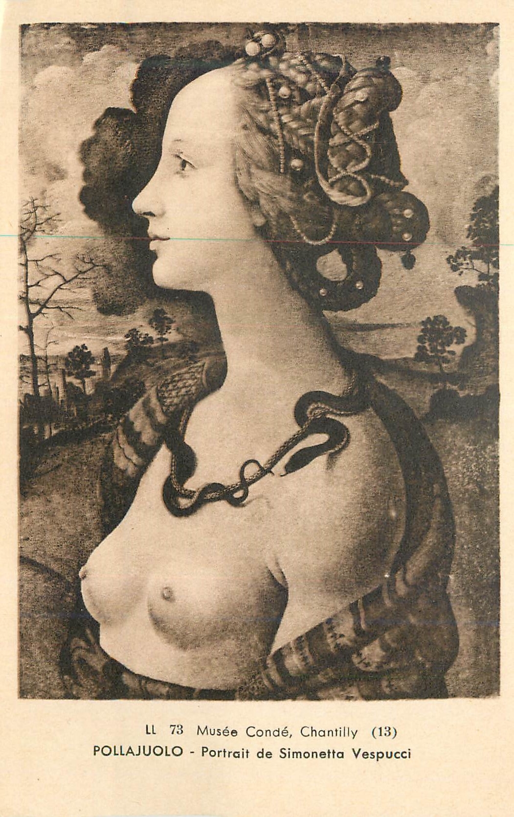 CPA Pollajuolo Portrait de Simonetta Vespucci Musee Conde Chantilly