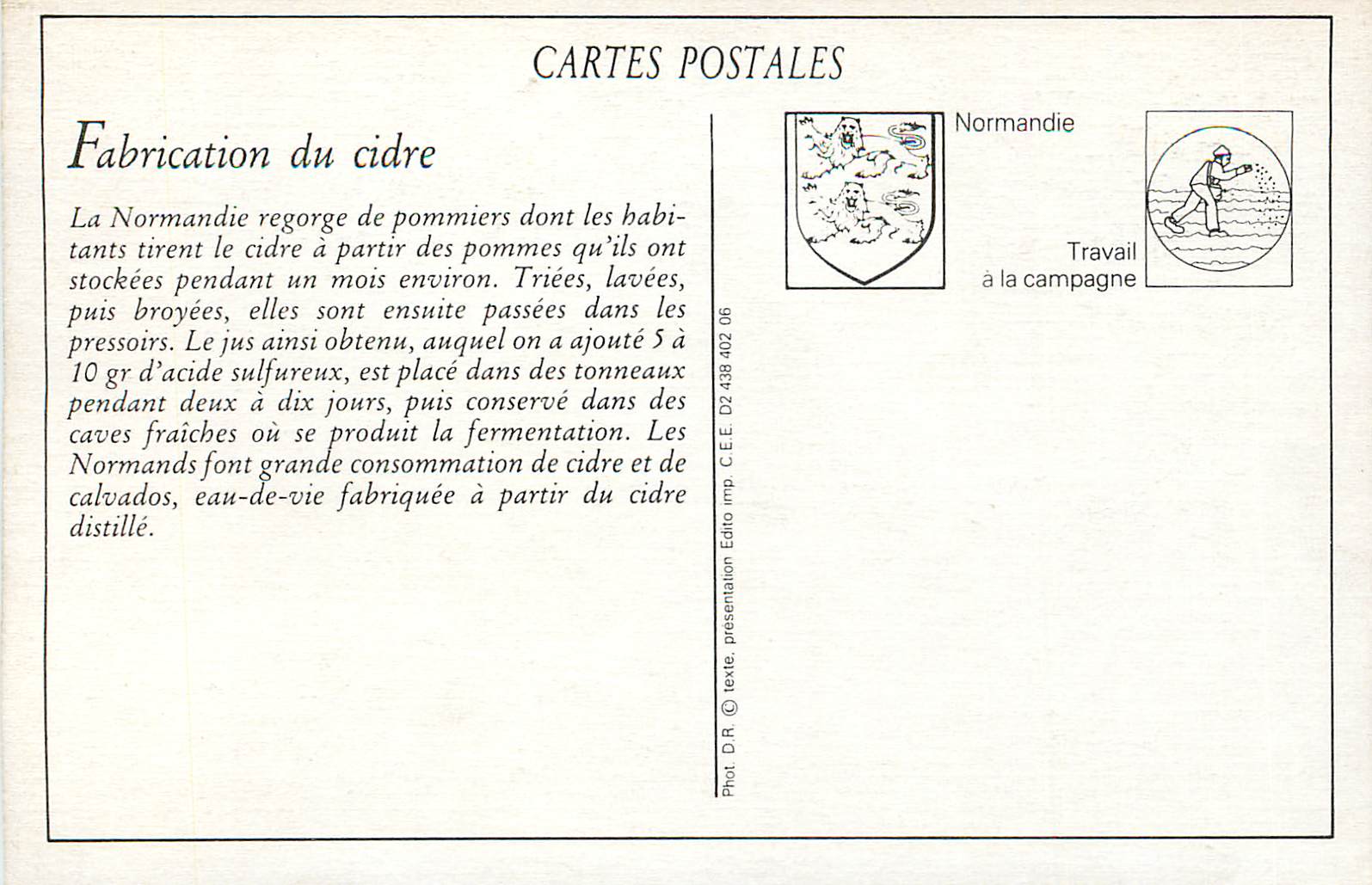 REPRO Normandie Fabrication du cidre — Rückseite
