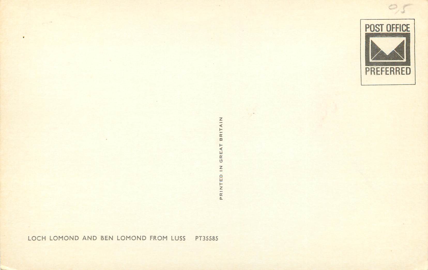 CPM Loch Lomond and ben Lomond from Luss — Rückseite