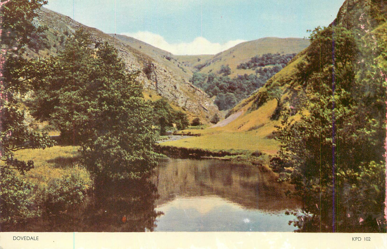 Dovedale — Tal mit Fluss und Bergen — Cotman-Color, Nr. KPD 102