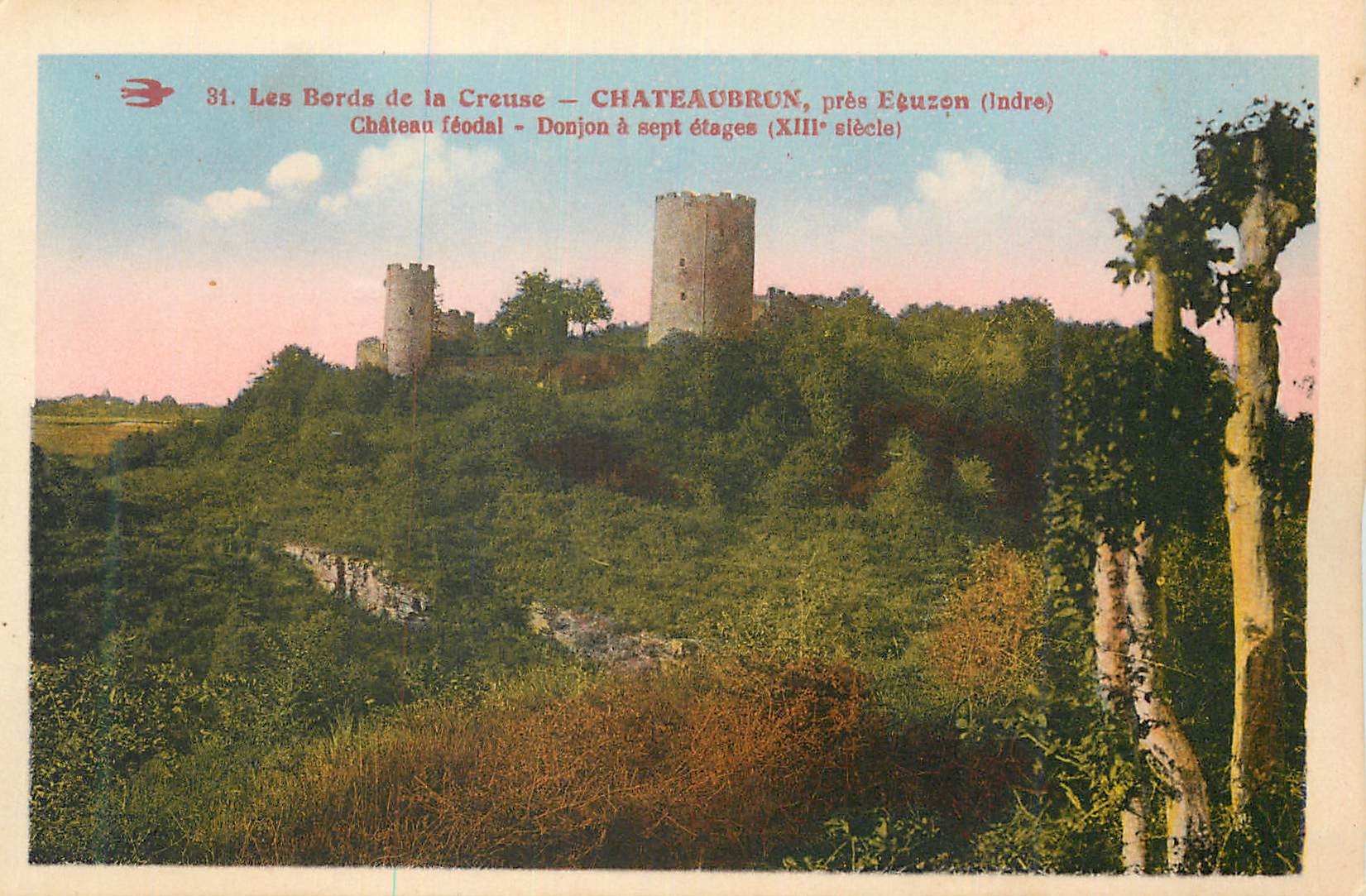 CPA Chateaubrun Les Bords de la Creuse pres Eguzon (Indre)