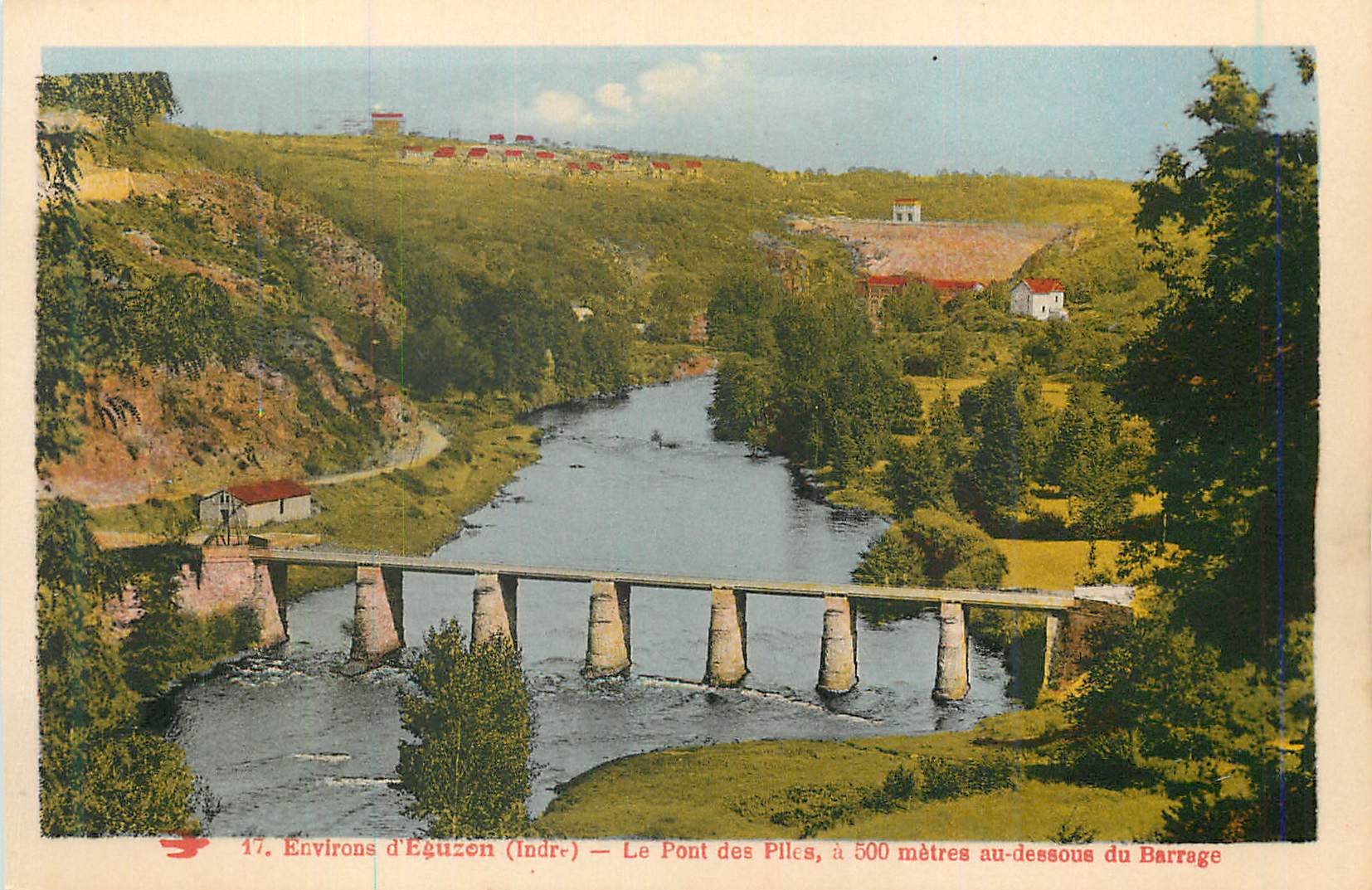 CPA Environs d'Eguzon (Indre) Le Pont des Piles