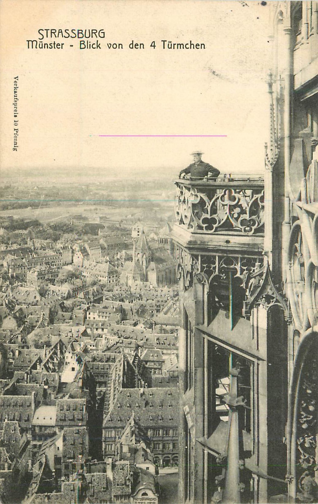 CPA Strasbourg Munster Blick von den 4 Turmchen