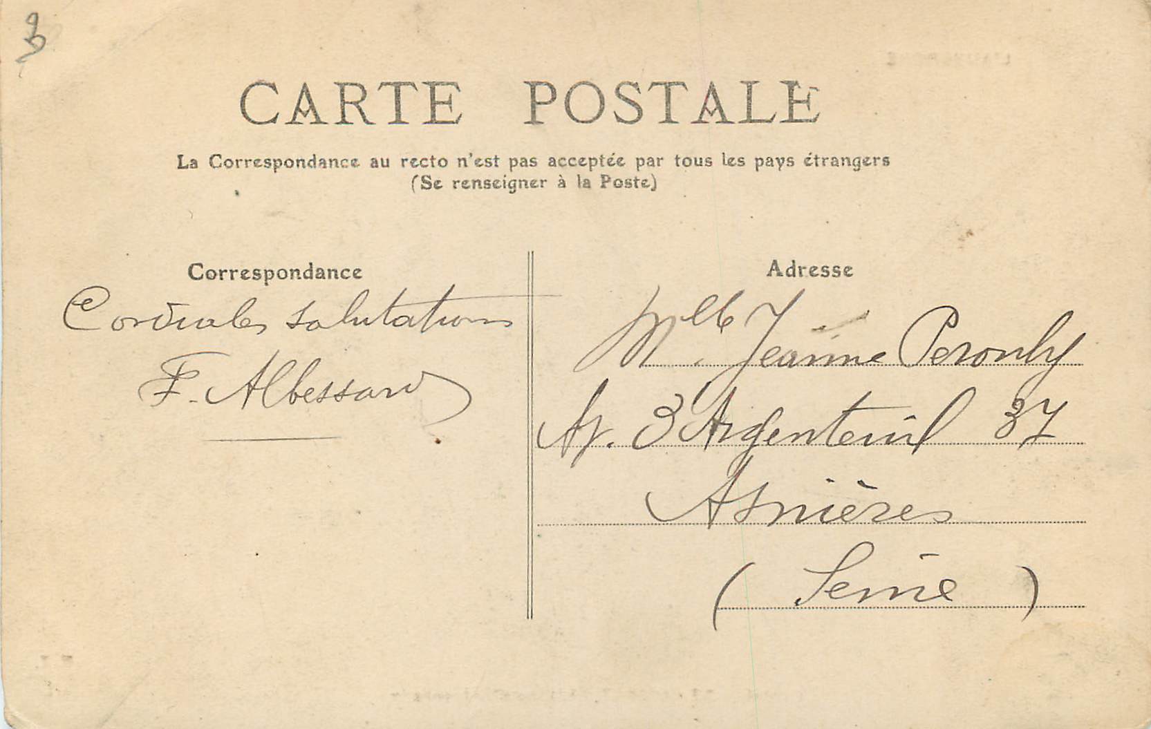 CPA L'Auvergne Cantal Murat Chateau d'Anterroche — Rückseite