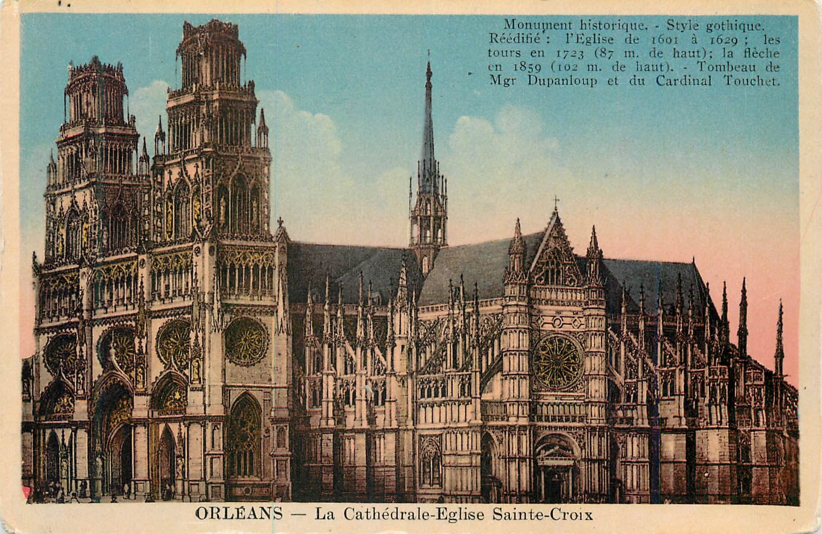 CPA Orleans La Cathedrale-Eglise Sainte-Croix
