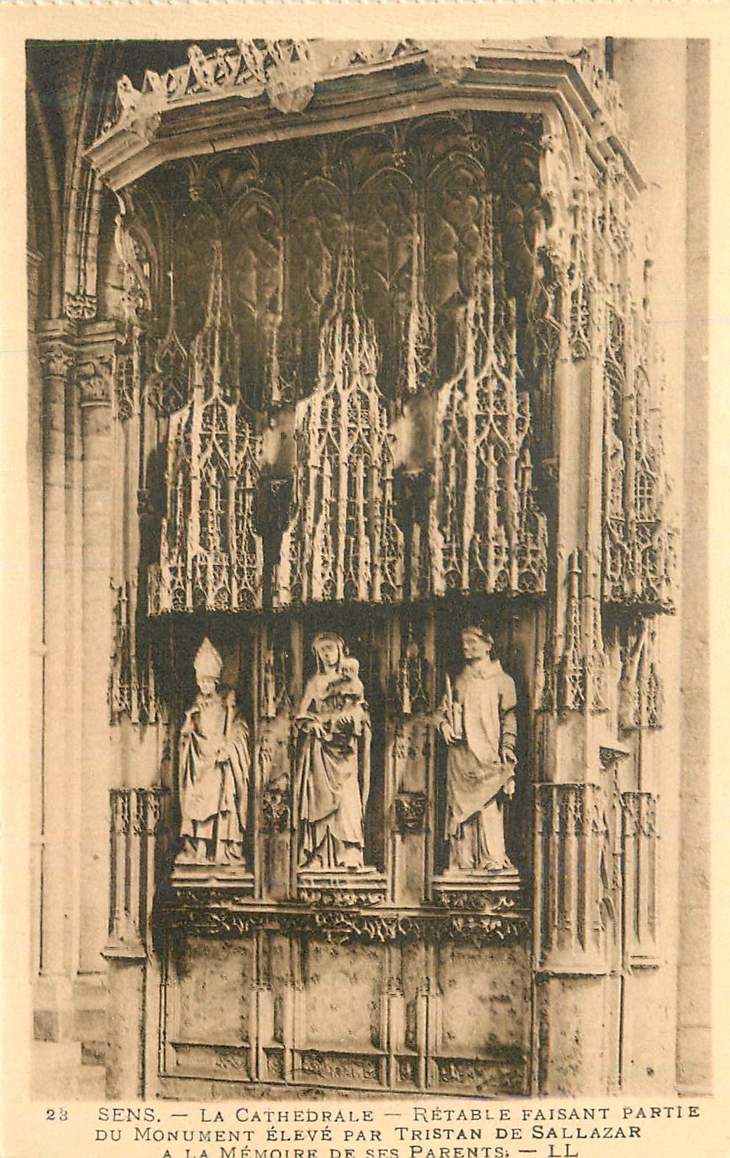 Sens — Cathédrale — Retable du monument élevé par Tristan de Sallazar à la mémoire de ses parents — LL
