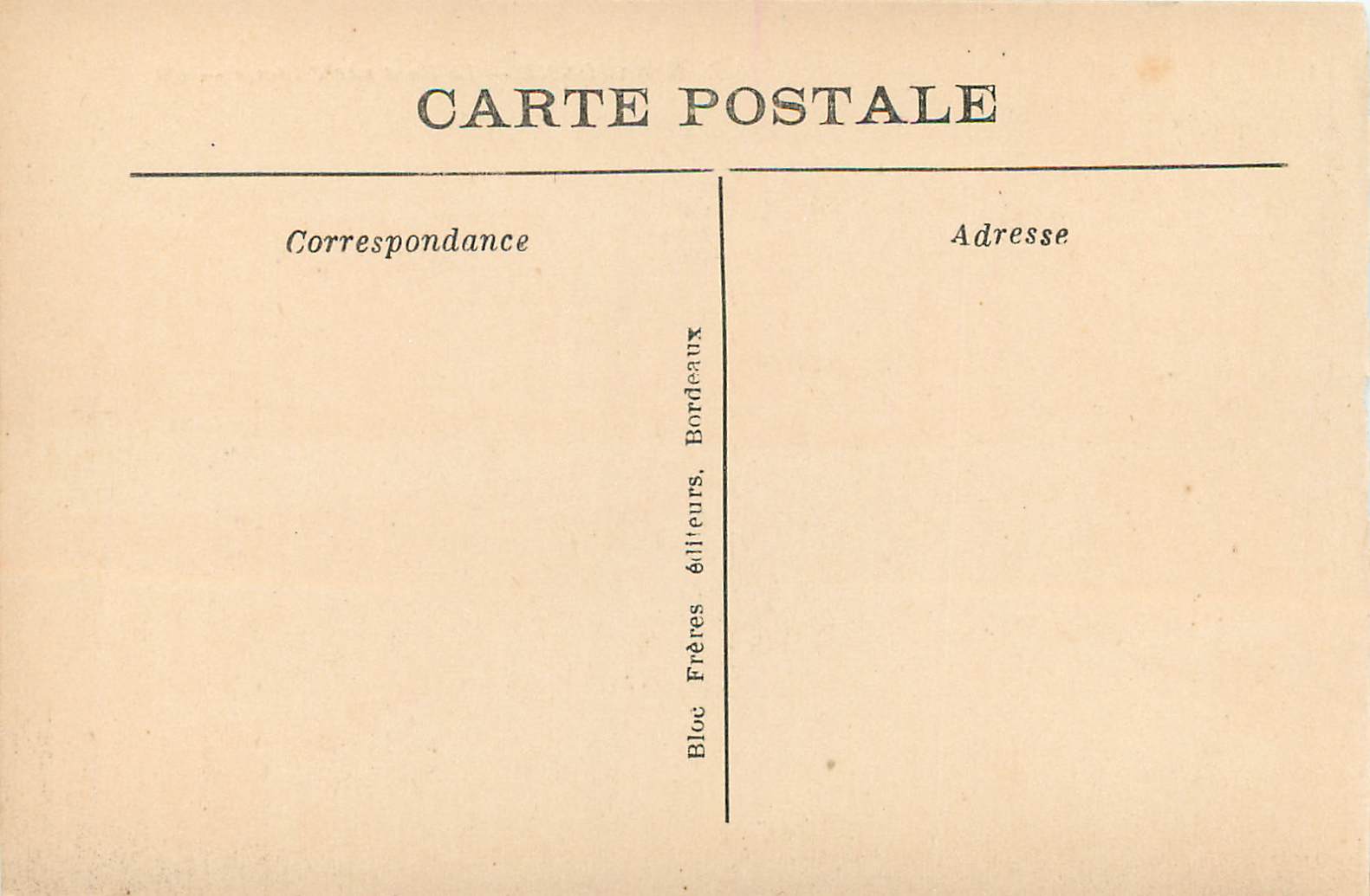 CPA Bayonne Le Pont sur l'Adour — Verso