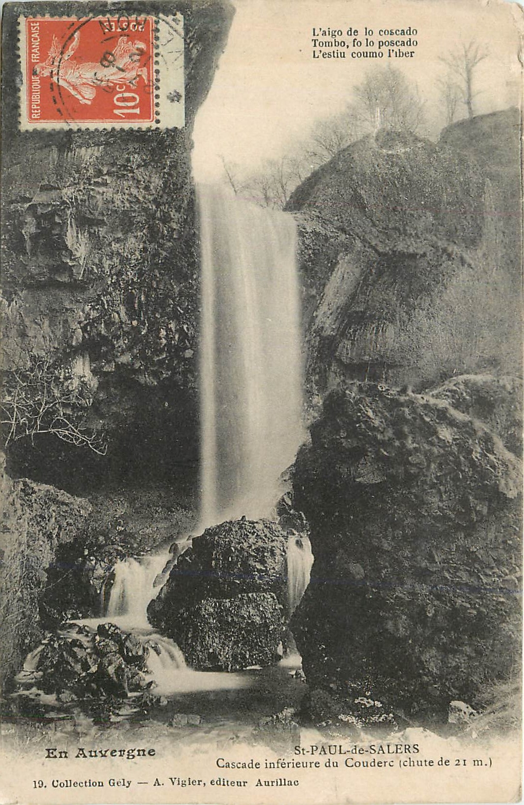 CPA En Auvergne St Paul de Salers Cascade inferieure du Couderc
