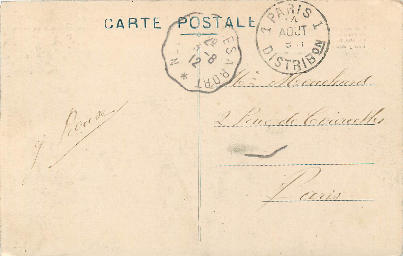 CPA Le Cantal Pittoresque Rochers de Chamalieres — Rückseite