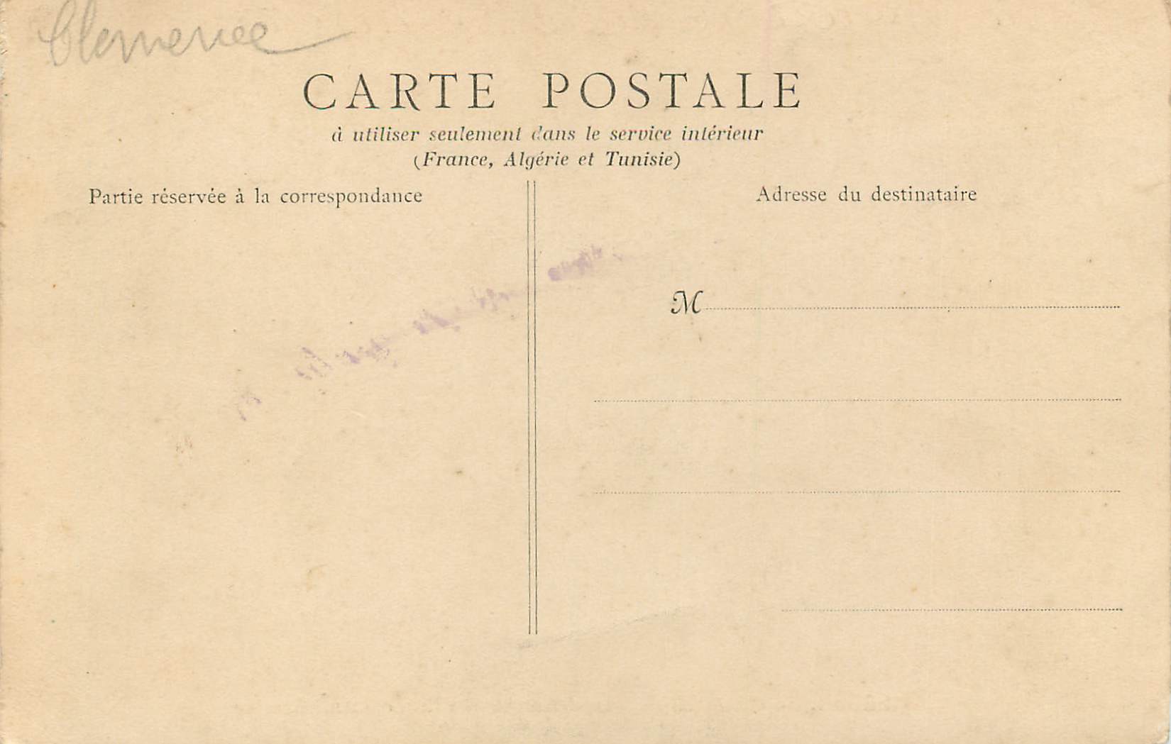 CPA Chateau de Chantilly Appartements des Conde Antichambre — Rückseite