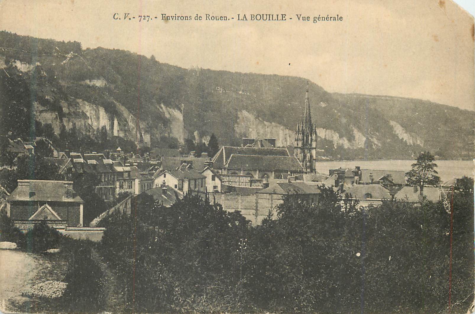 CPA Environs de Rouen La Bouille Vue generale