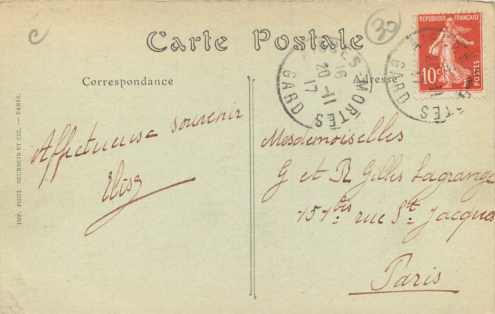 CPA Aigues-Mortes Porte de la Gardelle (nord) — Rückseite