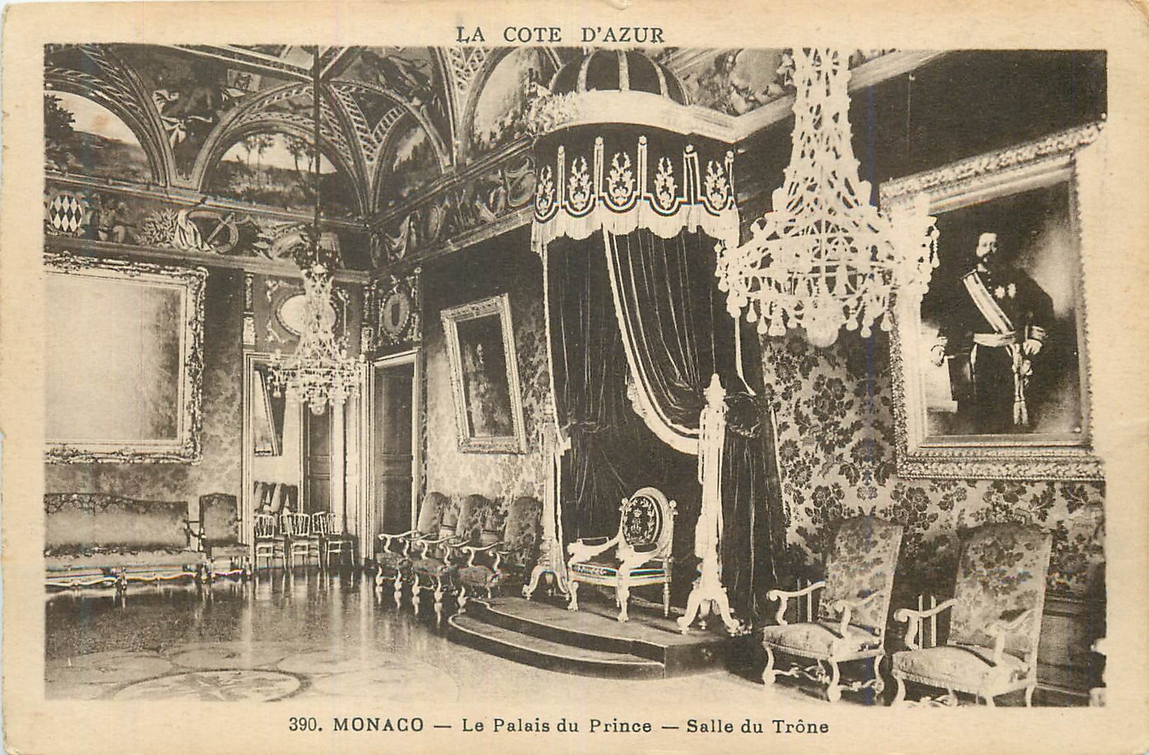 CPA Monaco Le Palais du Prince Salle du Trone