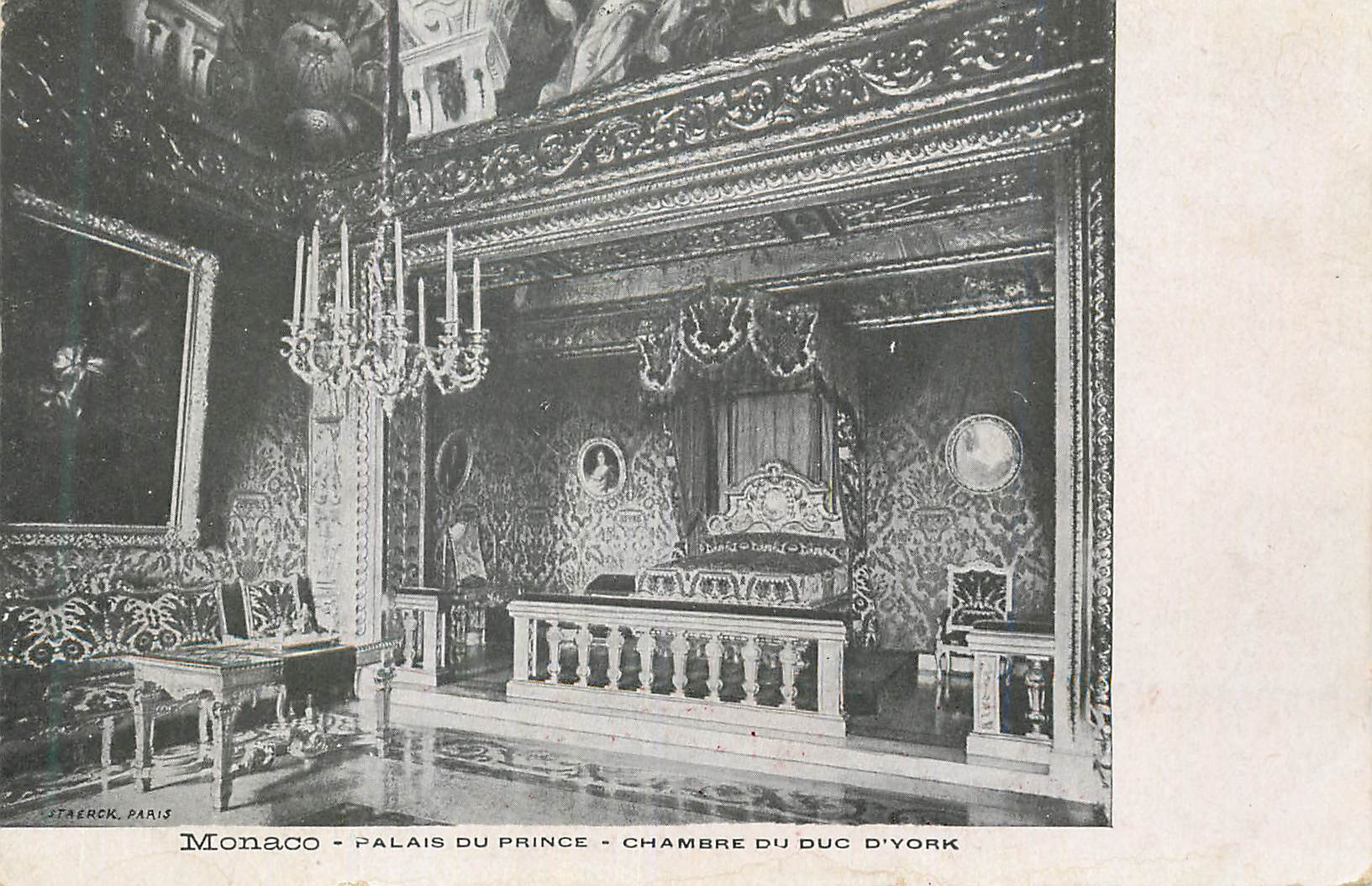 CPA Monaco Palais du Prince Chambre du Duc D'York