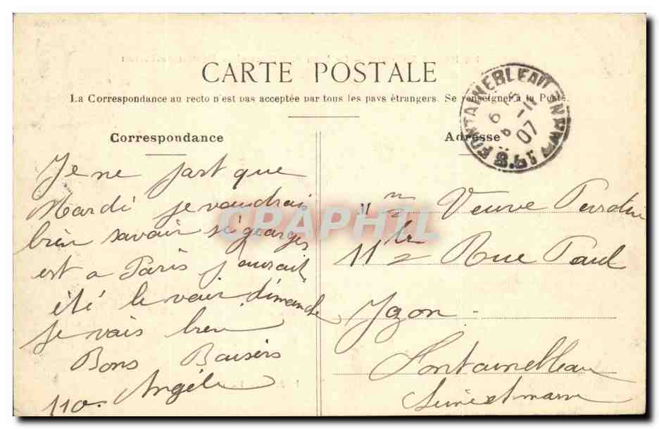 Paris XIVe arr. — Le Lion de Belfort place Denfert-Rochereau — L. J. édit. Paris — Rückseite