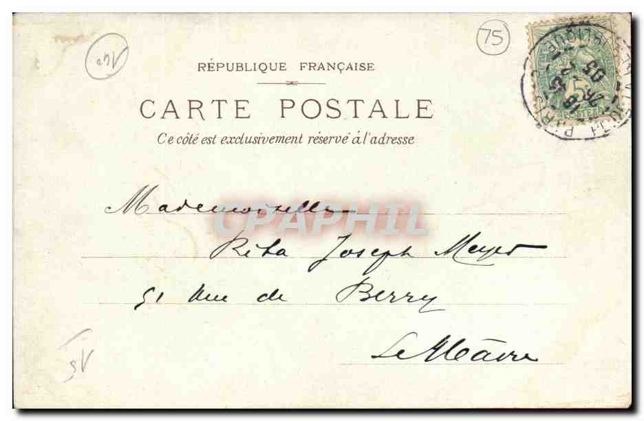 Paris 14 - Le Lion de Belfort - Boulevard Raspail et Rue Denfert Rochereau - CPA  — Rückseite