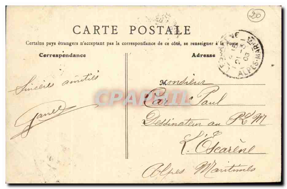 Paris - 14 - Le Lion de Belfort - Bartholdi - Sculpteur - Boulevard Raspail et Rue Denfert Rochereau - CPA  — Rückseite