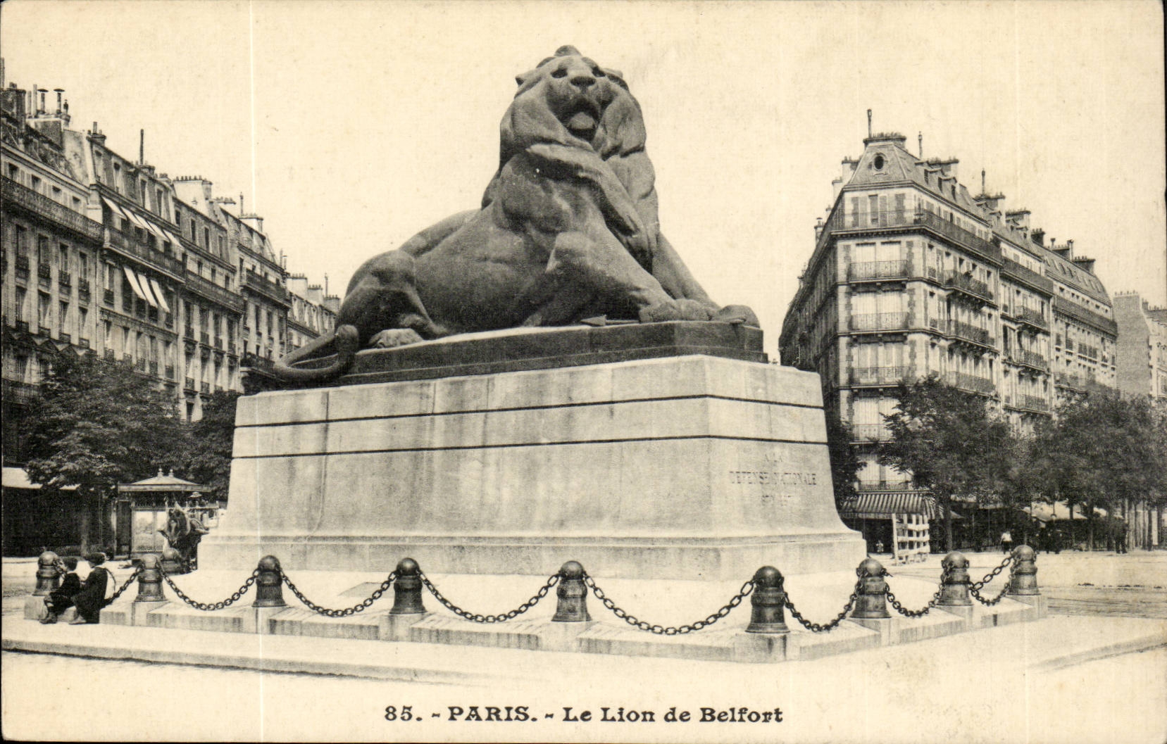 Paris - 14 - Le Lion de Belfort - Bartholdi - Sculpteur - Boulevard Raspail et Rue Denfert Rochereau - CPA 