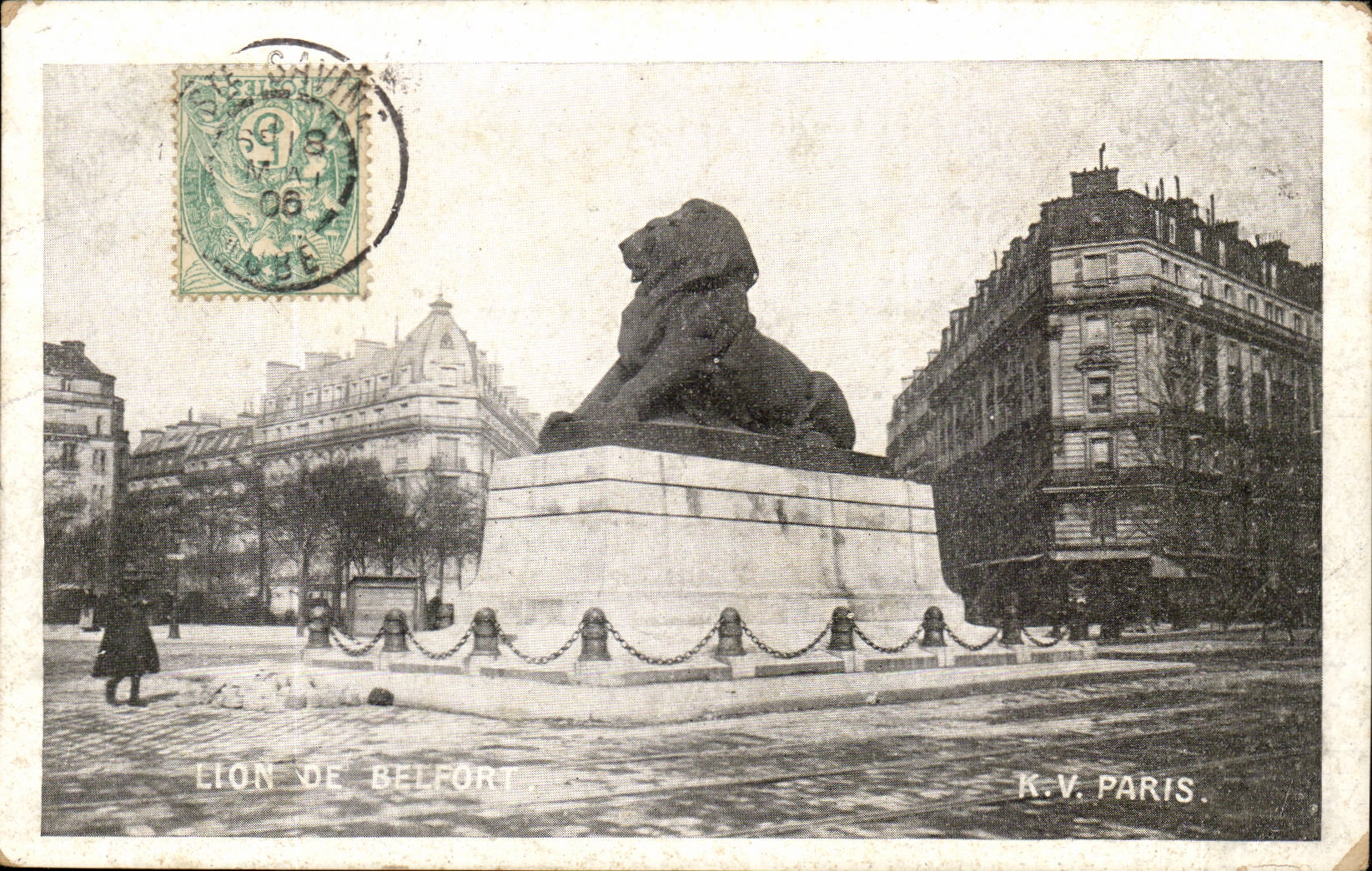 Paris - 14 - Le Lion de Belfort - Bartholdi - Sculpteur - Boulevard Raspail et Rue Denfert Rochereau - CPA 