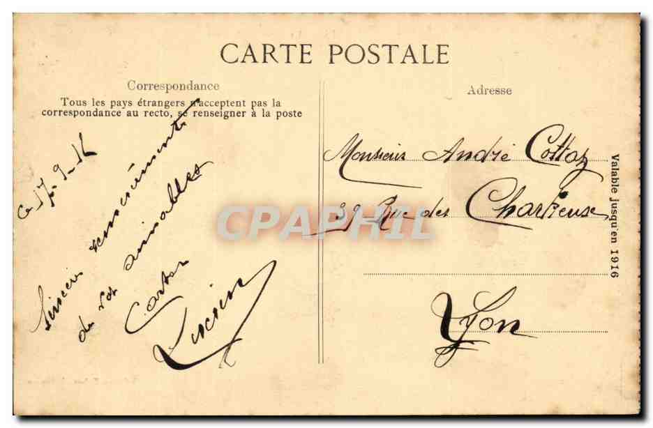 Paris - 14 - Le Lion de Belfort - Boulevard Raspail et Rue Denfert Rochereau - CPA  — Rückseite