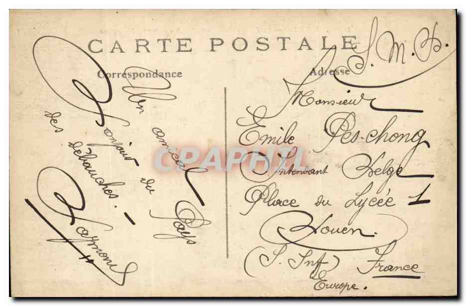 Paris - 14 - Le Lion de Belfort - Boulevard Raspail et Rue Denfert Rochereau - CPA  — Rückseite