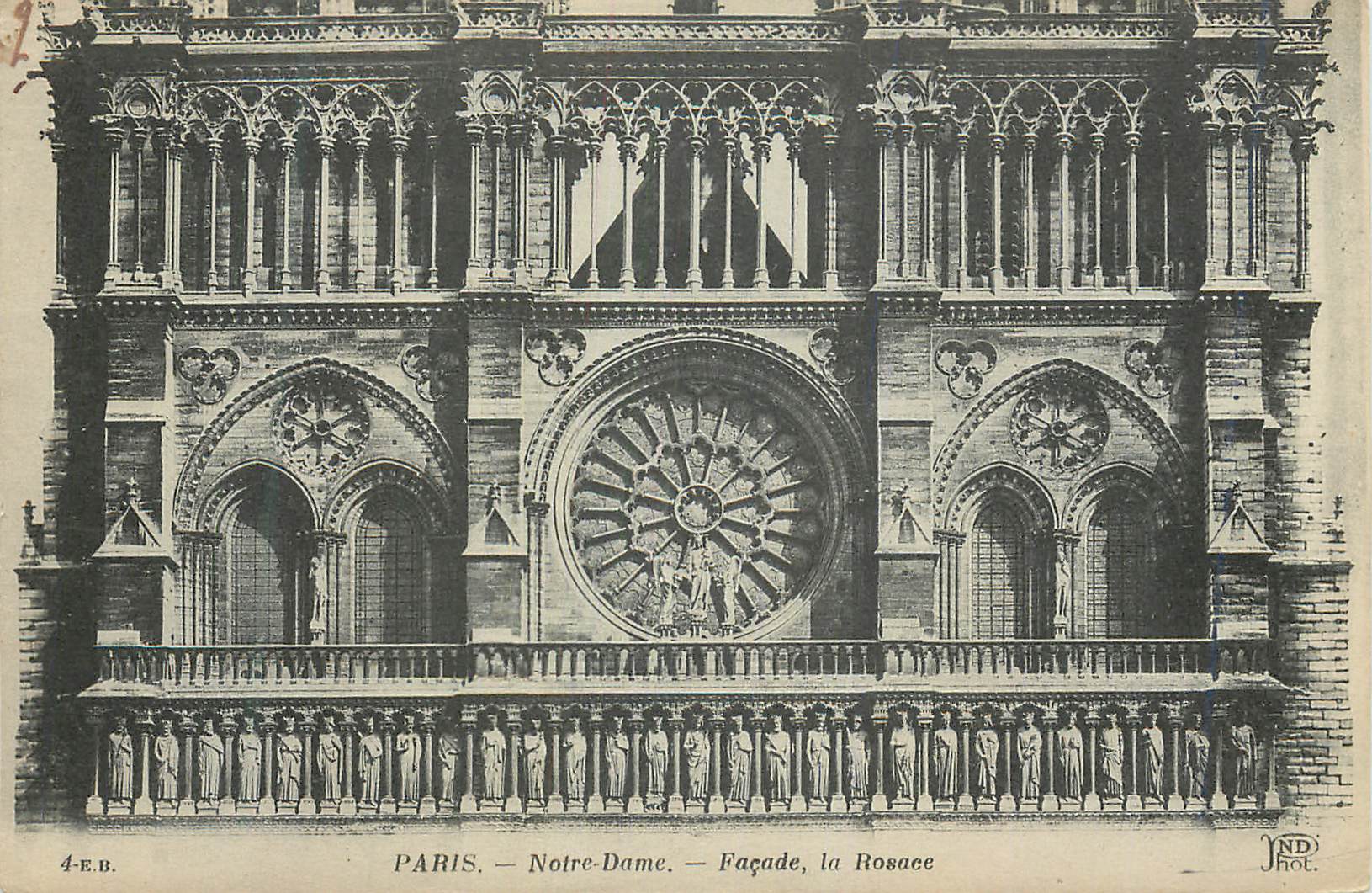 CPA Paris Notre Dame Facade La Rosace