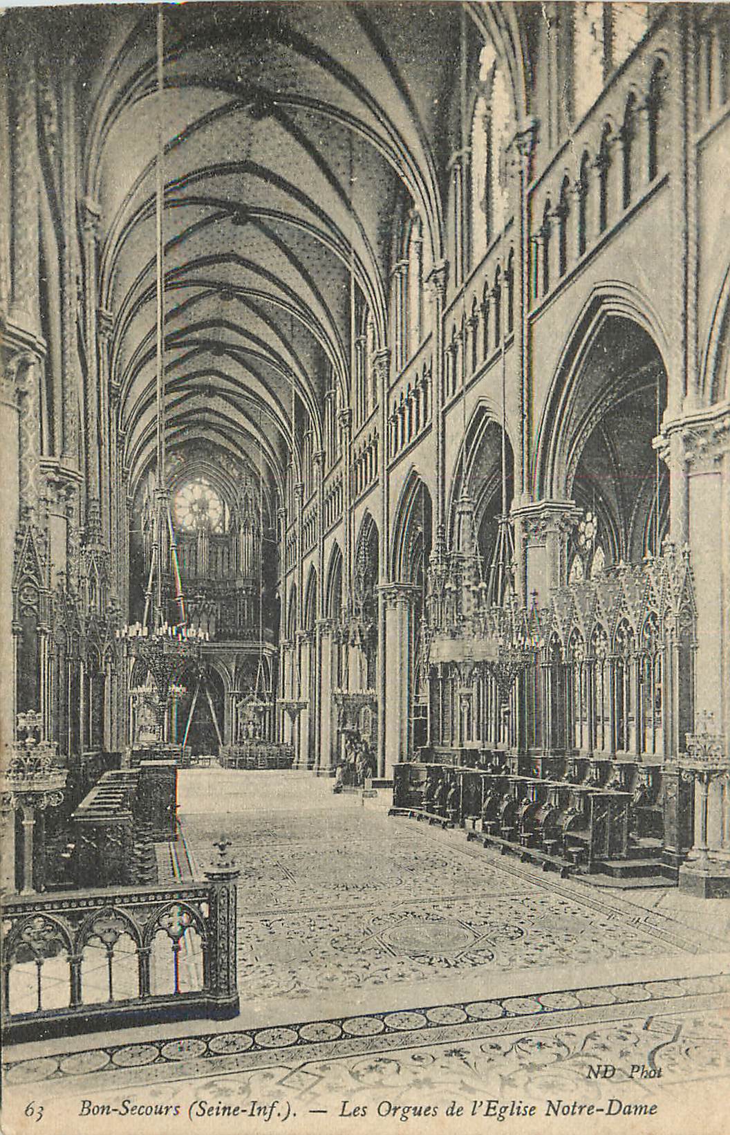 CPA Bonsecours (Seine Inf) Les Orgues de l'Eglise Notre Dame