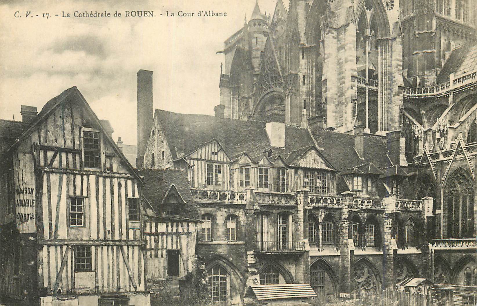 CPA La Cathedrale de Rouen La Cour d'Albane