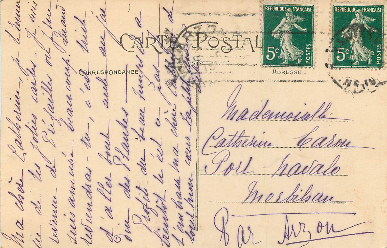 CPA Nantes Sous Quinconces du Cours Saint Pierre — Verso