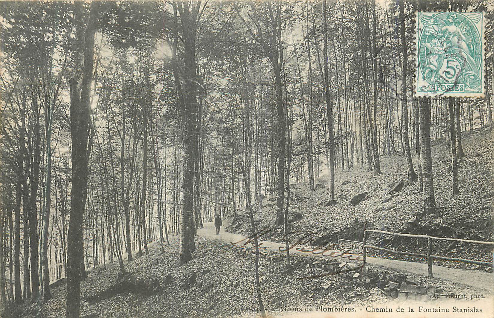 CPA Environs de la Plombieres Chemin de la Fontaine Stanislas